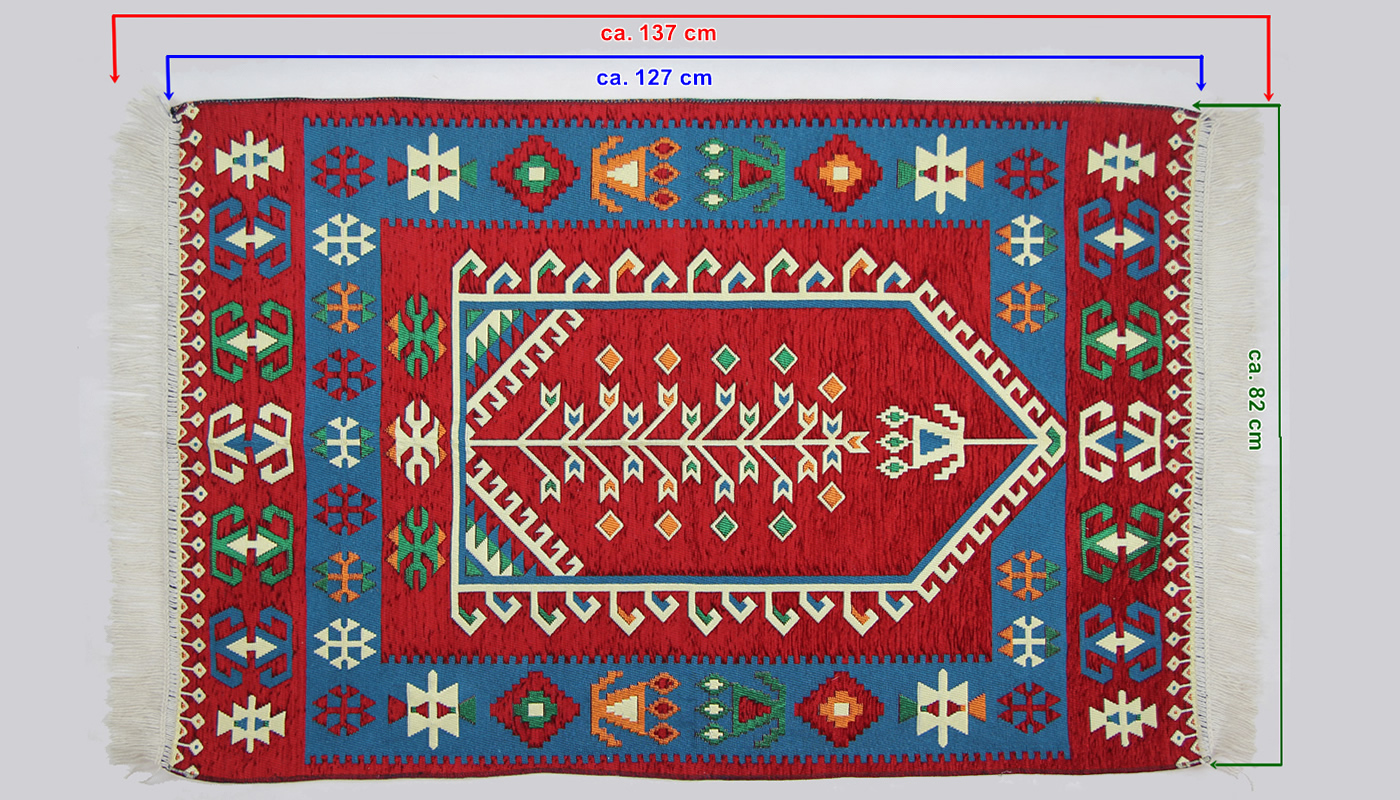 Seccade Gebetsteppich Orientalischer Kilim 127 cm x 82 cm