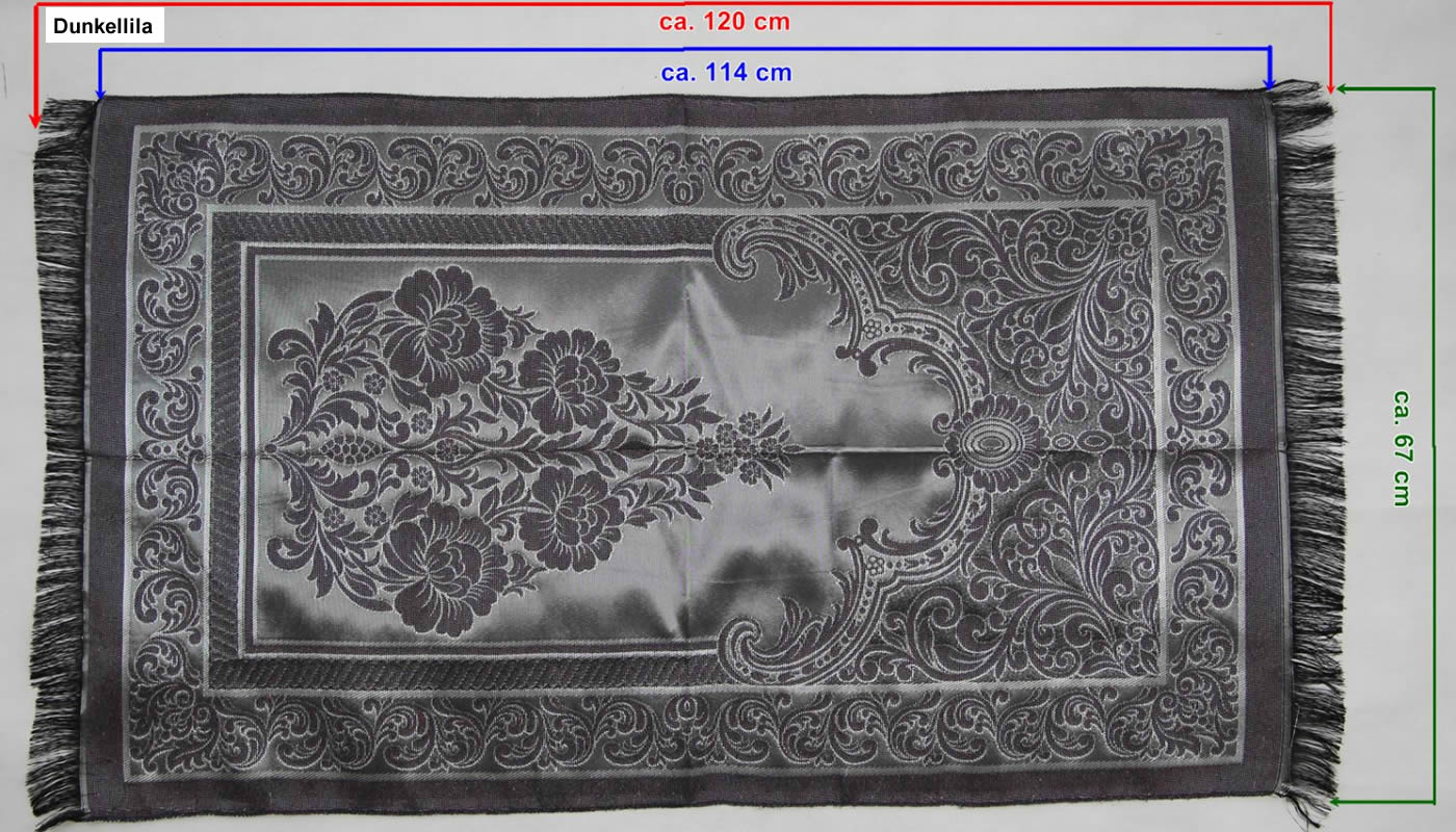 Seccade Glänzende Parlak Simli GEBETSTEPPICH 114 cm x 70 cm | Farbe: Braun